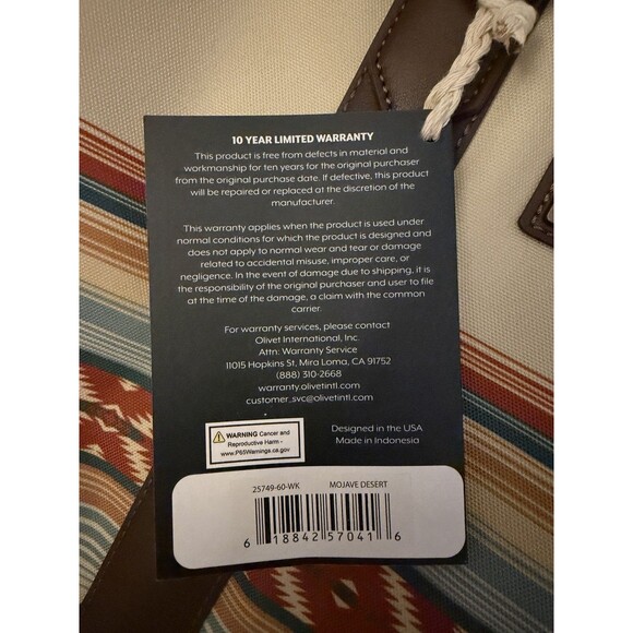 NWT Pendleton Multi Color Mojave Luggage Set Carry On Spinner & Weekend Satchel - Picture 6 of 16